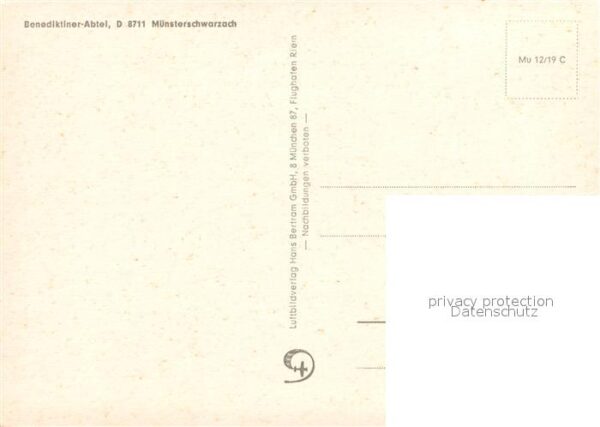 Muensterschwarzach Fliegeraufnahme Benediktiner Abtei – Bild 2