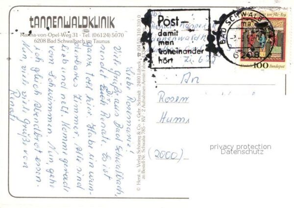 Bad Schwalbach Tannenwaldklinik Fliegeraufnahme – Bild 2