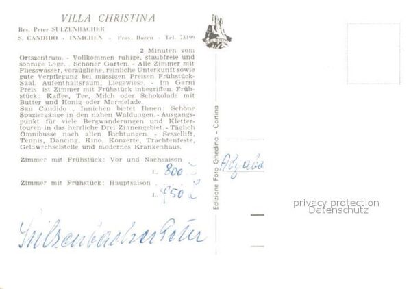 Innichen Suedtirol Villa Christina – Bild 2
