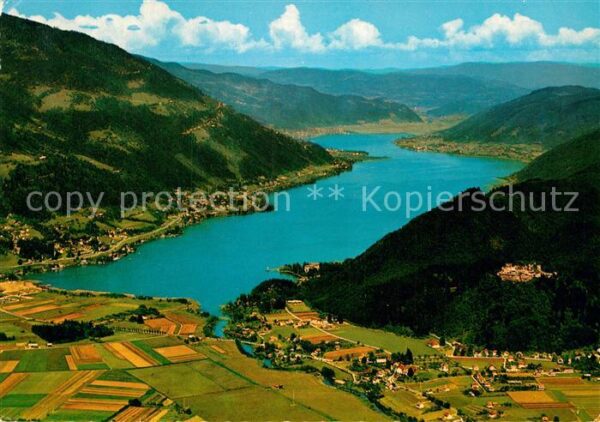 Ossiachersee Fliegeraufnahme Ruine Landskron