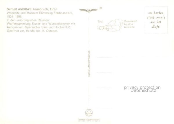 Innsbruck Fliegeraufnahme Schloss Ambras – Bild 2