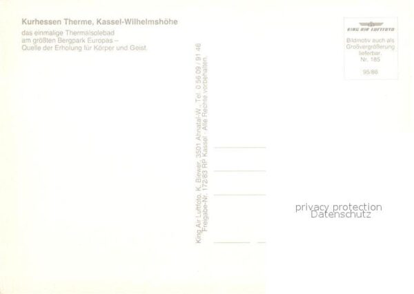 Wilhelmshoehe Kassel Fliegeraufnahme Kurhessen Therme – Bild 2