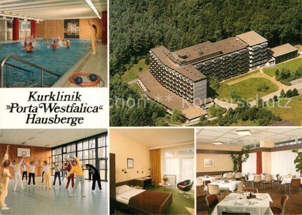 Porta Westfalica Kurklinik Fliegeraufnahme Hausberge