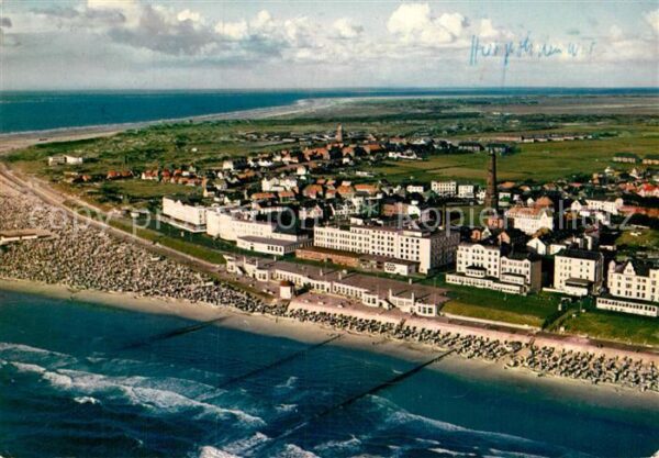 Borkum Fliegeraufnahme mit Strand