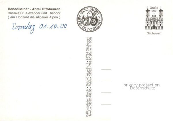 Ottobeuren Fliegeraufnahme Benediktiner Abtei – Bild 2