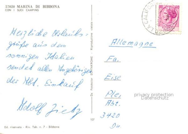 Bibbona Livorno Fliegeraufnahme Marina Strand – Bild 2