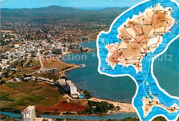 Santa Eulalia del Rio Lageplan Fliegeraufnahme Strand