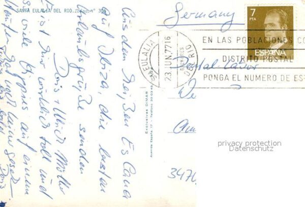 Santa Eulalia del Rio Lageplan Fliegeraufnahme Strand – Bild 2