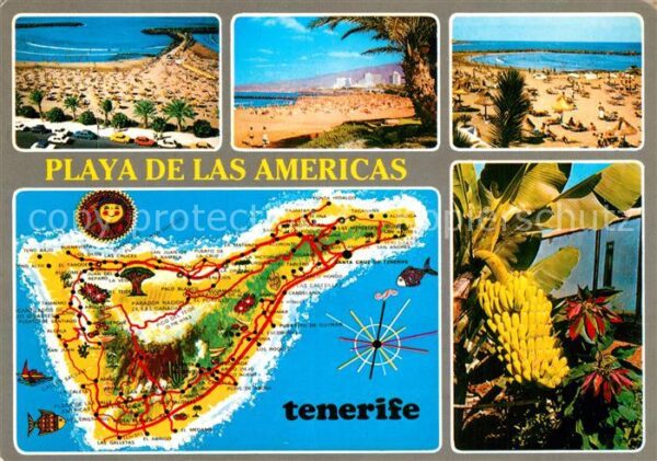 Playa de las Americas Lageplan Strand