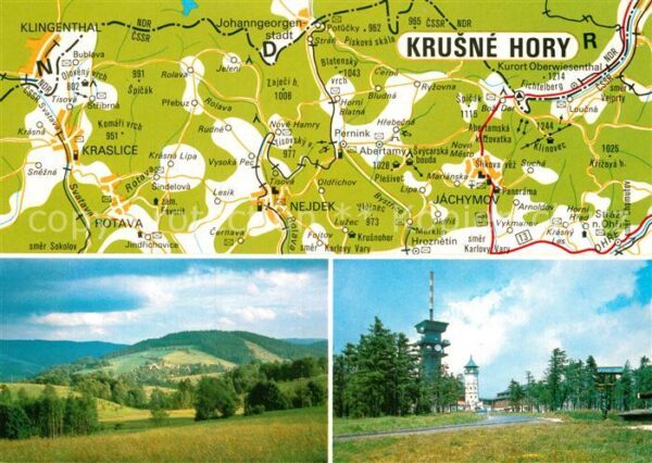 Krusne Hory Landkarte Sendeturm