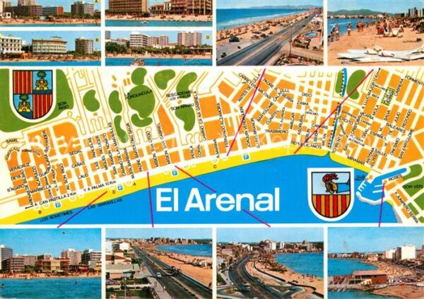 El Arenal Mallorca Lageplan Fliegeraufnahme Strand