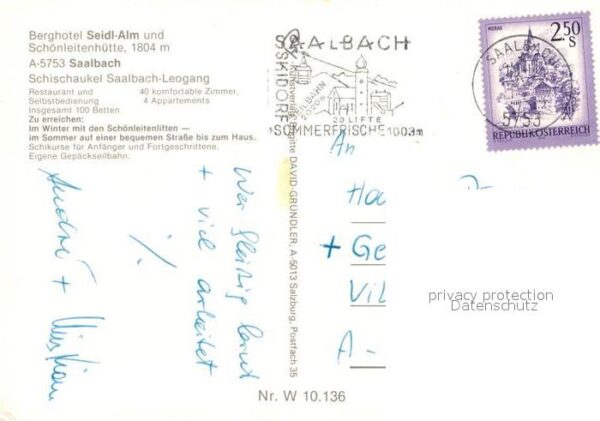 Saalbach-Hinterglemm Berghotel Seidl-Alm Schönleitenhütte – Bild 2
