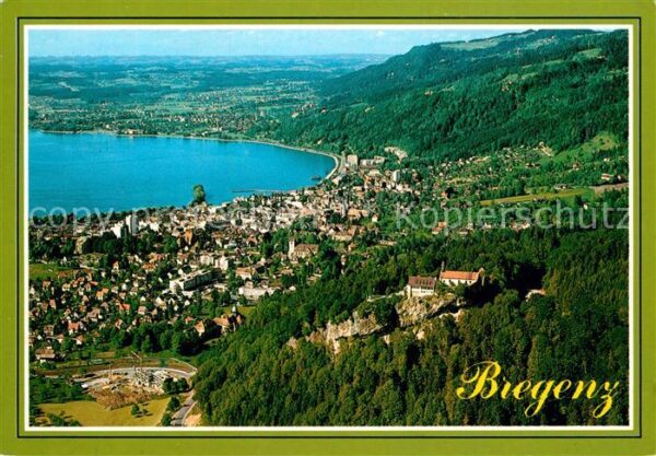 Bregenz Vorarlberg Fliegeraufnahme Bodensee mit Gebhardsbe