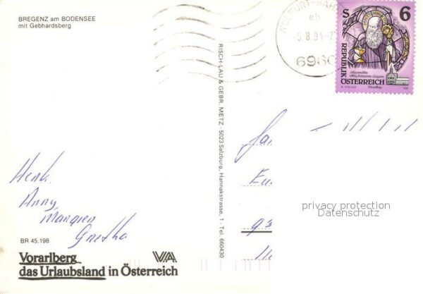 Bregenz Vorarlberg Fliegeraufnahme Bodensee mit Gebhardsbe – Bild 2