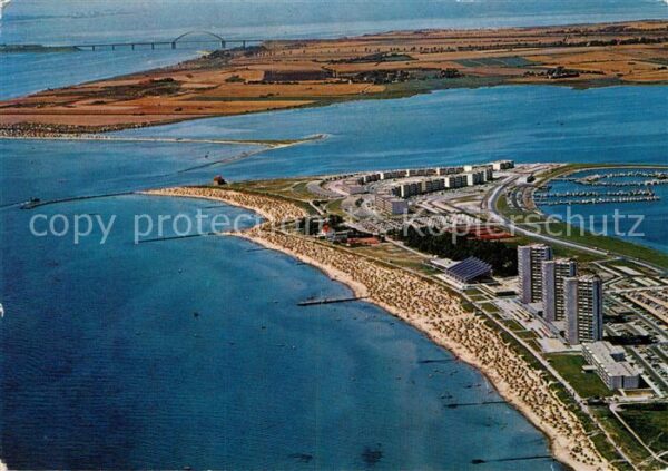 Burg Fehmarn Fliegeraufnahme Strand Fehmarnsundbrück