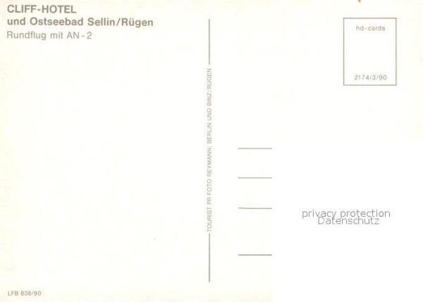 Sellin Ruegen Fliegeraufnahme Cliff-Hotel  mit Strand – Bild 2