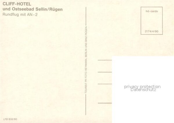 Sellin Ruegen Fliegeraufnahme Cliff-Hotel  mit Strand – Bild 2