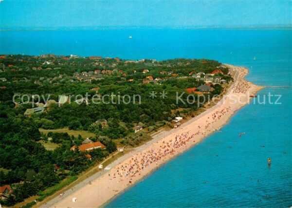 Wyk Foehr Fliegeraufnahme mit Strand