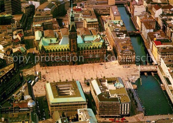 Hamburg Fliegeraufnahme Rathaus City