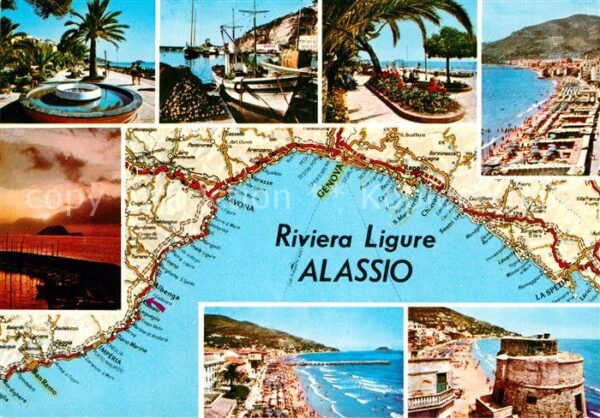 ALASSIO Savona Liguria IT Ligurien Strand Hafen