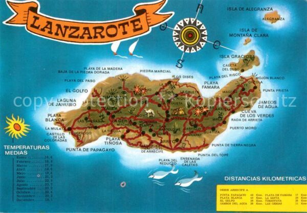 Lanzarote Kanarische Inseln Lageplan