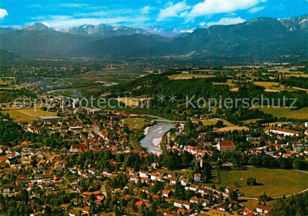 Bad Toelz Fliegeraufnahme Isartal