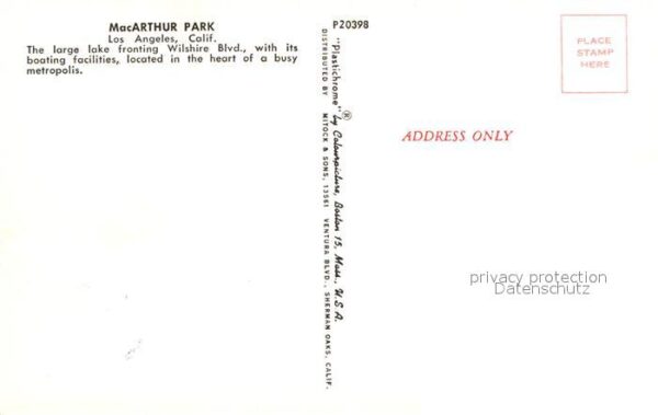 Los Angeles California MacArthur Park – Bild 2