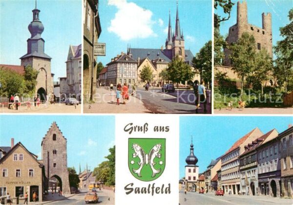 Saalfeld Saale Oberes Tor Markt St. Johanniskirche Hoh