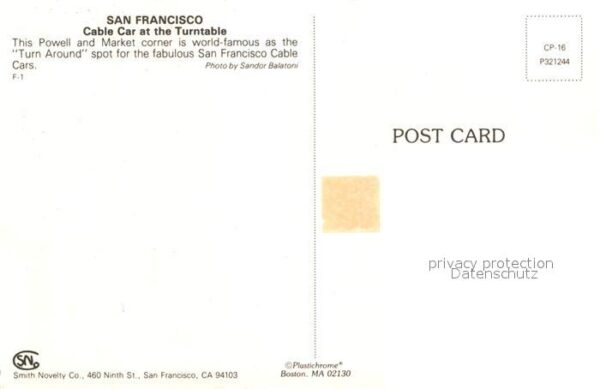 San Francisco California Cable Car Turntable – Bild 2