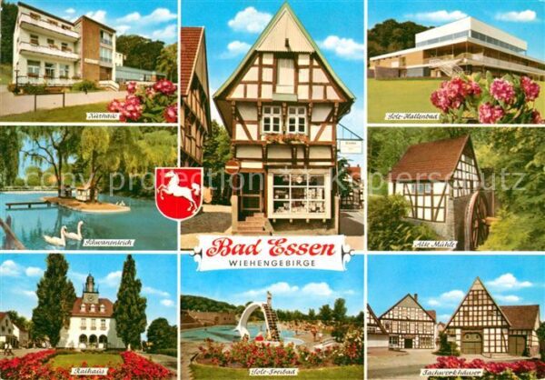 Bad Essen Alte Mühle Fachwerkhäuser Rathaus