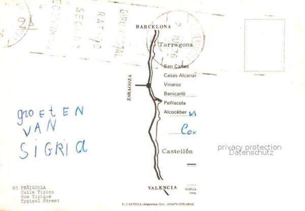 Peniscola Strassenansicht Esel – Bild 2