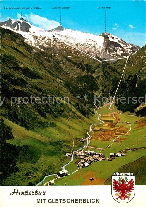 Hintertux Zillertal Fliegeraufnahme Gefrorene-Wand-Spitze O