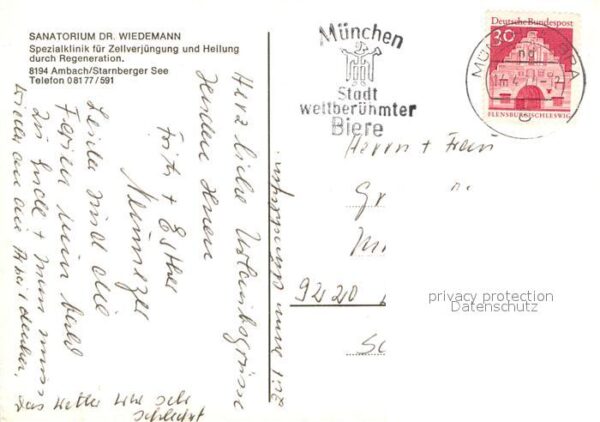 Ambach Starnbergersee Sanatorium Dr. Wiedemann – Bild 2
