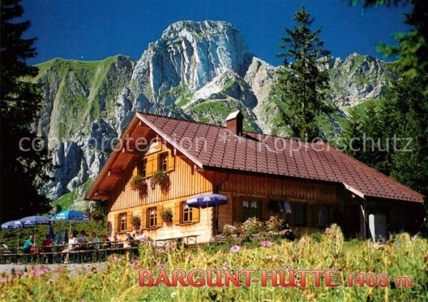 Baad Mittelberg Kleinwalsertal Bärgunt-Hütte