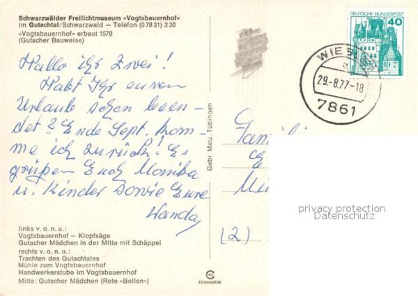 Gutachtal Vogtsbauernhof Klopfsäge Trachten – Bild 2