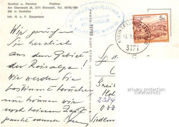 Kleinzell Hainfeld Gasthof Plattner – Bild 2