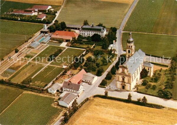 Faehrbrueck Wuerzburg Fliegeraufnahme Wallfahrtskirche August
