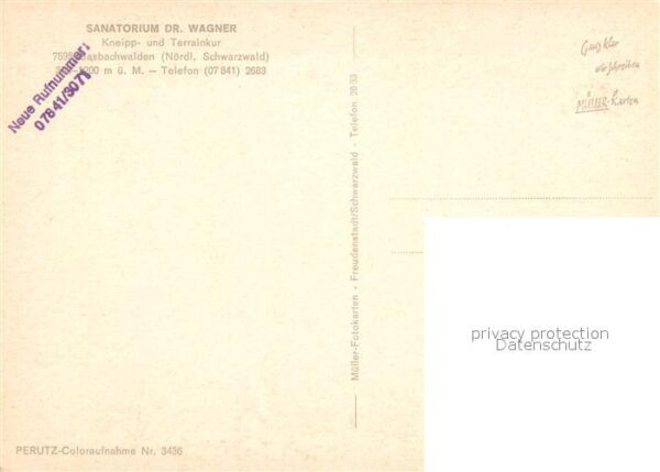Sasbachwalden Sanatorium Dr Wagner Innenansicht – Bild 2