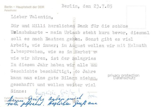 Berlin Palasthotel Hauptstadt der DDR – Bild 2