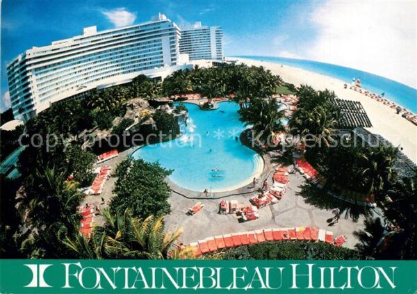 Miami Beach Fontainebleau Hilton Hotel Swimming Poo