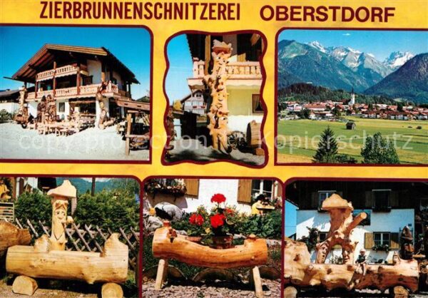 Oberstdorf Zierbrunnenschnitzerei Handwerk Gesamta