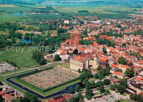 Guestrow Mecklenburg Vorpommern Schlossgarten Fliegeraufnahme