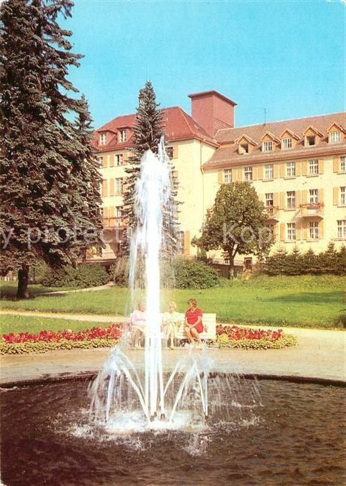 Bad Brambach Joliot Curie Haus Kurpark Springbrunnen
