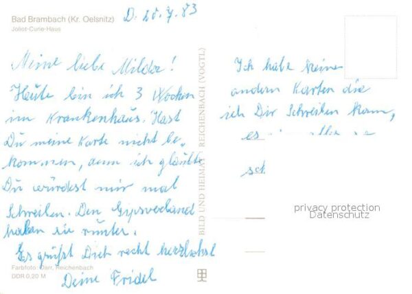 Bad Brambach Joliot Curie Haus Kurpark Springbrunnen – Bild 2