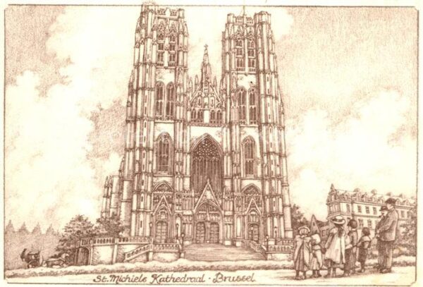 Bruessel Bruxelles St Michiels Kathedraal Cathedrale Dessi