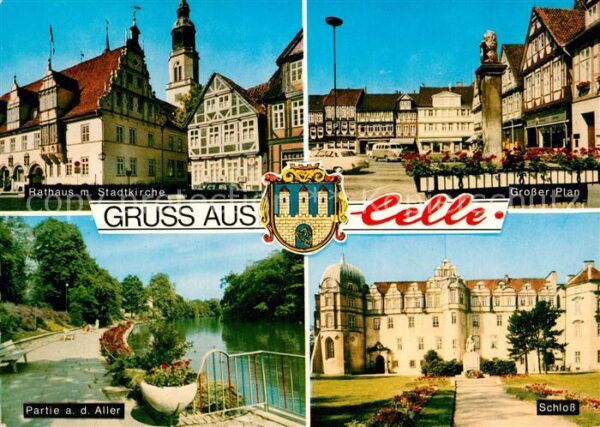 Celle Niedersachsen Rathaus Kirche Grosser Plan Schloss Par