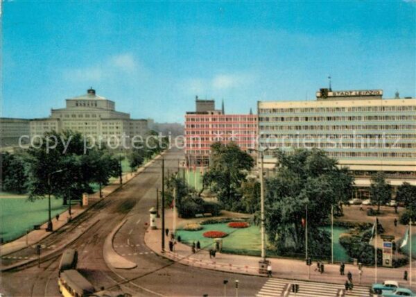 Leipzig Blick vom Hauptbahnhof in Goethestrasse