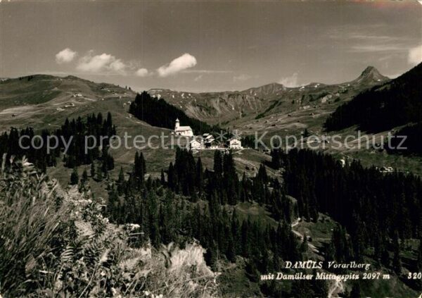 Damuels Vorarlberg Panorama mit Damülser Mittagspitz Brege