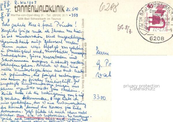 Bad Schwalbach Tannenwaldklinik – Bild 2