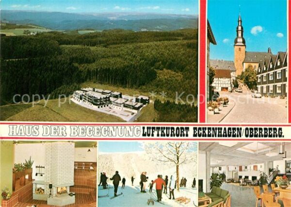 Eckenhagen Ortsmotiv mit Kirche Haus der Begegnung